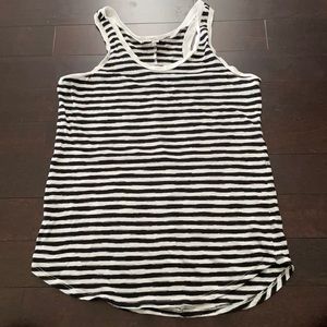 Black and white racerback tank from The Loft
